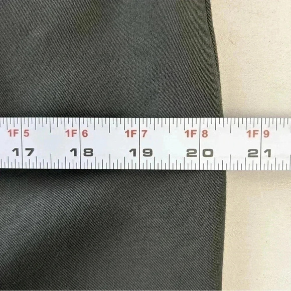 Vintage Wool Pencil Skirt Side Pockets Lined Green Size 10 - Picture 13 of 16